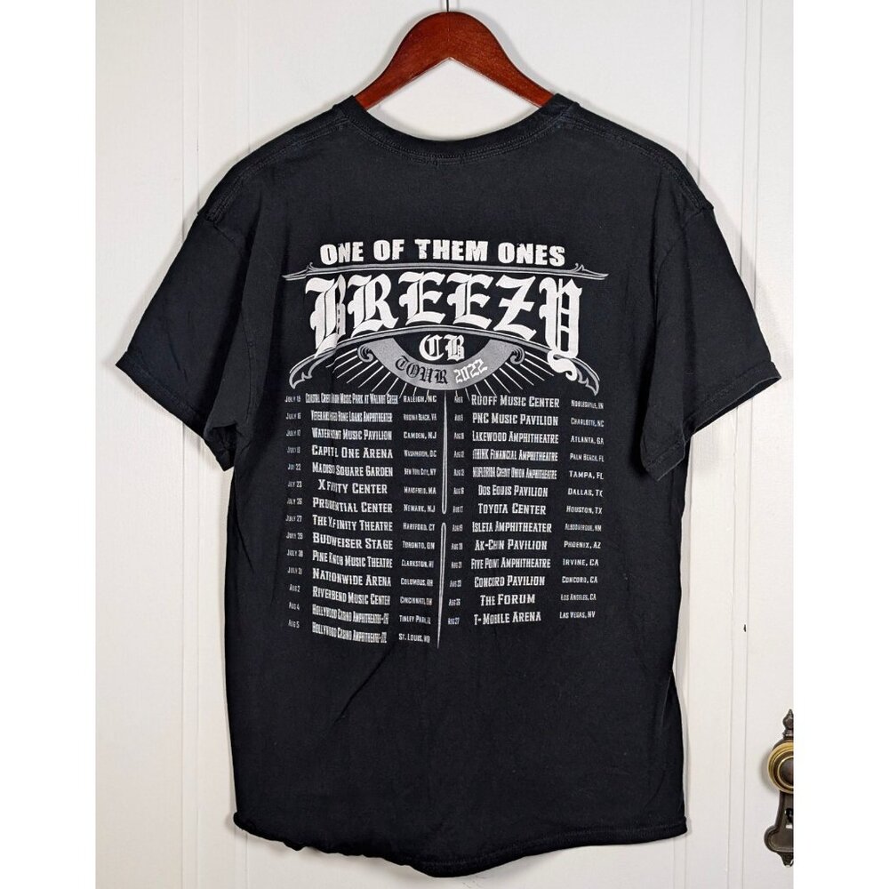 Chris Brown Lil Baby Breezy One Of Them Ones Tour 2022 T-Shirt Size Large Black - Picture 2 of 3